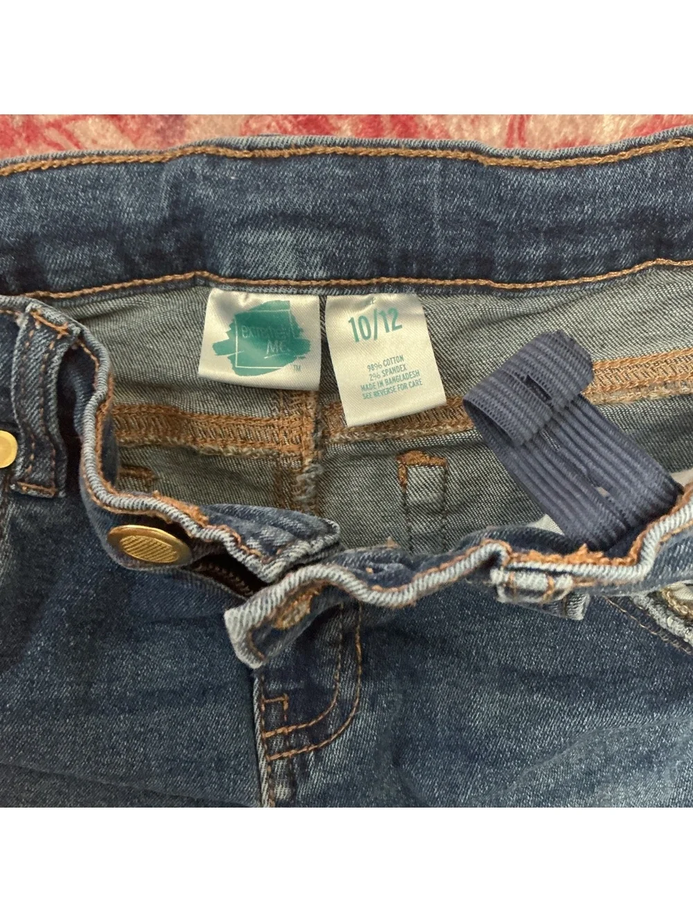 Set of 3 Girls' Denim Shorts, Sizes 10/12 and 12, Adjustable Waist